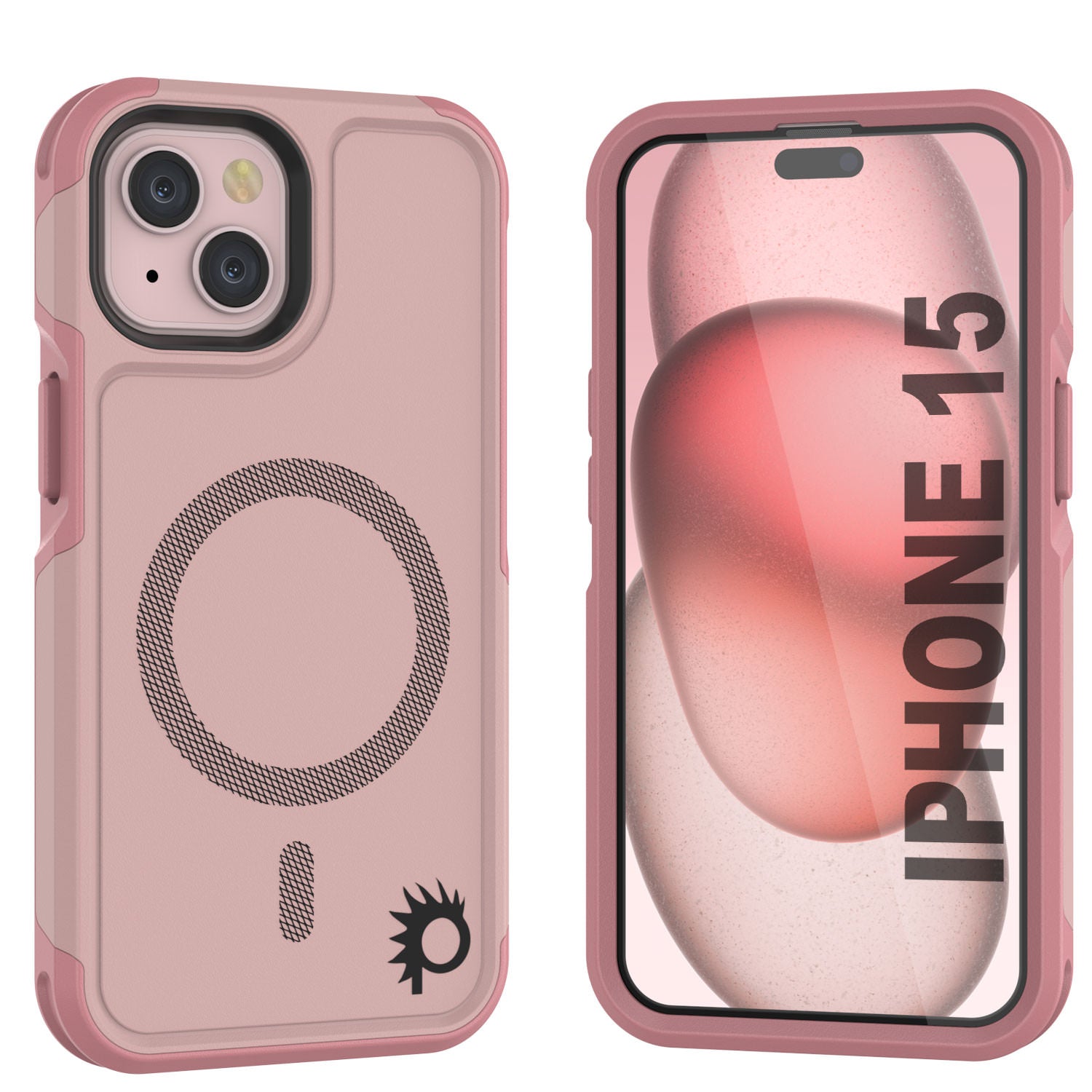 PunkCase iPhone 15 Case, [Spartan 2.0 Series] Clear Rugged Heavy Duty Cover W Built in Screen Protector [pink] Sale