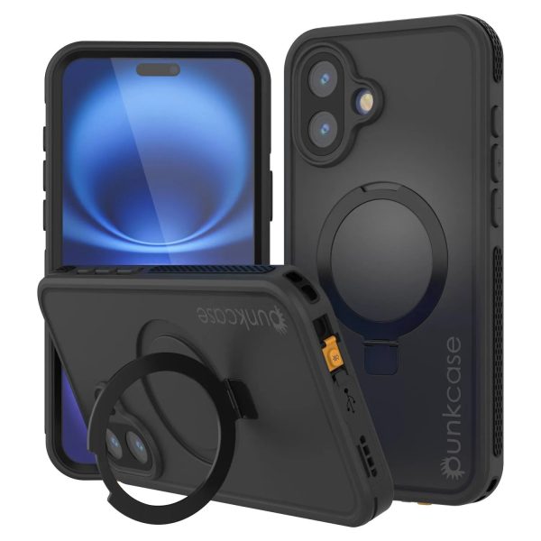 iPhone 16 Plus Waterproof Case [Kickstud 2.0 Series] Protective IP68 Cover W Screen Protector & Kickstand [Black] Online Sale