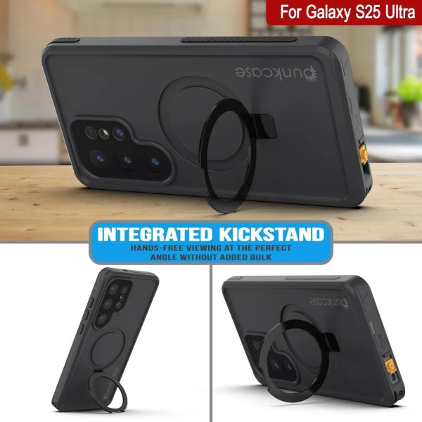 Galaxy S25 Ultra Waterproof Case [Kickstud 2.0 Series] Protective IP68 Cover W Screen Protector & Kickstand [Black] Cheap - Image 4