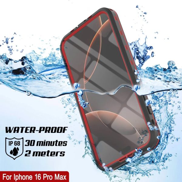 iPhone 16 Pro Max Waterproof Case, Punkcase SpikeStar Red Series | Thin Fit 6.6ft Underwater IP68 Online - Image 3