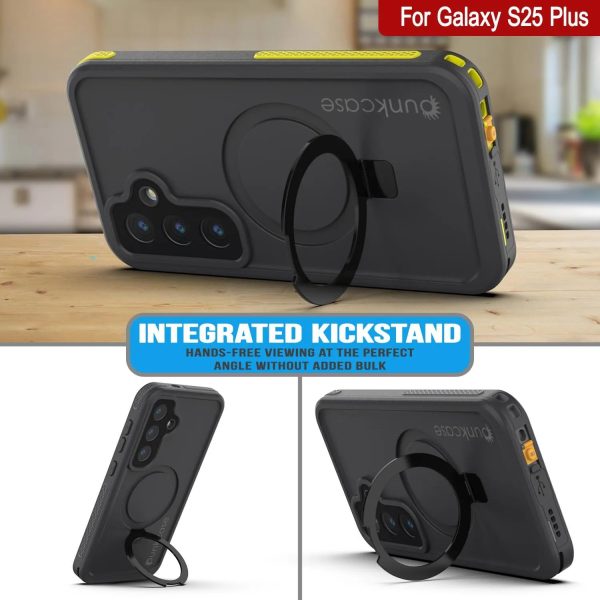 Galaxy S25 Plus Waterproof Case [Kickstud 2.0 Series] Protective IP68 Cover W Screen Protector & Kickstand [Yellow] Hot on Sale - Image 4