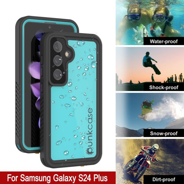 Galaxy S24+ Plus Waterproof Case PunkCase StudStar Teal Thin 6.7ft Underwater IP68 Shock Snow Proof For Cheap - Image 5