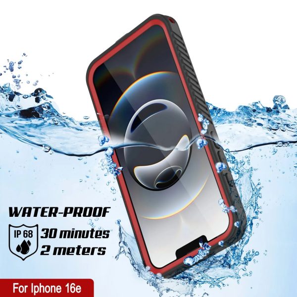 iPhone 16e  Waterproof Case, Punkcase [Extreme Mag Series] Armor Cover W  Built In Screen Protector [Red] Online Sale - Image 2