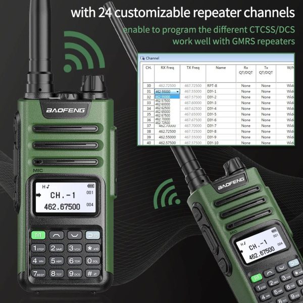GM-15 PRO 5W GMRS Radio [Long Antenna Set] on Sale - Image 4