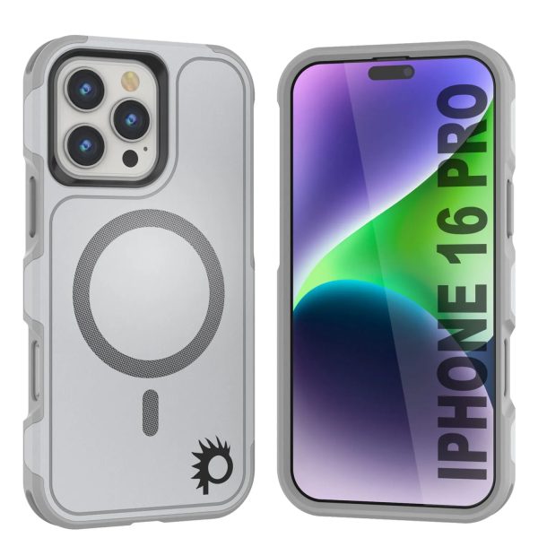 PunkCase iPhone 16 Pro Case, [Spartan 2.0 Series] Clear Rugged Heavy Duty Cover W Built in Screen Protector [white] Hot on Sale