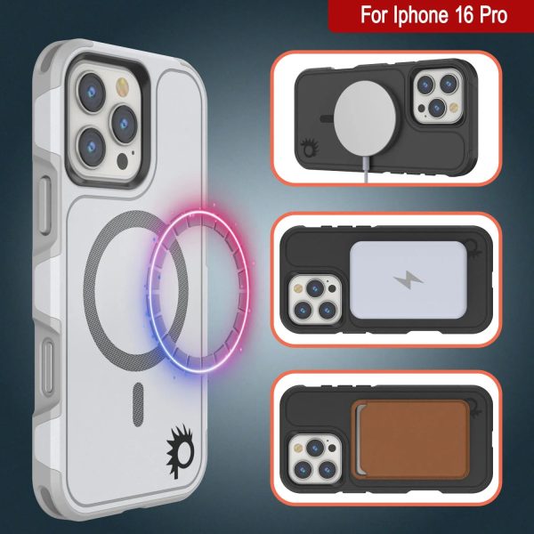 PunkCase iPhone 16 Pro Case, [Spartan 2.0 Series] Clear Rugged Heavy Duty Cover W Built in Screen Protector [white] Hot on Sale - Image 4