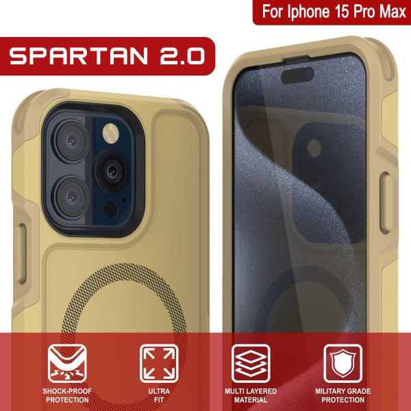 PunkCase iPhone 15 Pro Max Case, [Spartan 2.0 Series] Clear Rugged Heavy Duty Cover W Built in Screen Protector [yellow] For Sale - Image 4