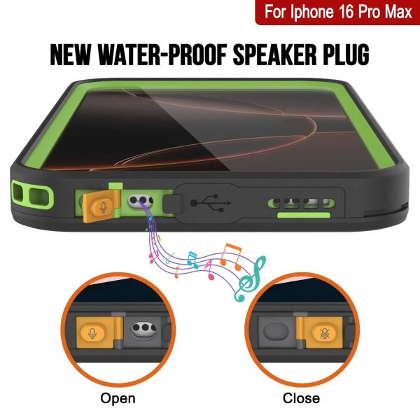 iPhone 16 Pro Max Waterproof Case [Kickstud 2.0 Series] Protective IP68 Cover W Screen Protector & Kickstand [Green] on Sale - Image 5
