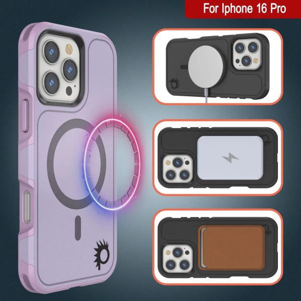 PunkCase iPhone 16 Pro Case, [Spartan 2.0 Series] Clear Rugged Heavy Duty Cover W Built in Screen Protector [lilac] Fashion - Image 4