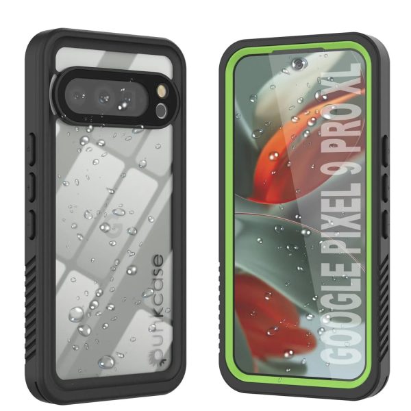 Google Pixel 9 Pro XL Waterproof Case, Punkcase [Extreme Series] Armor Cover W  Built In Screen Protector [Light Green] For Discount