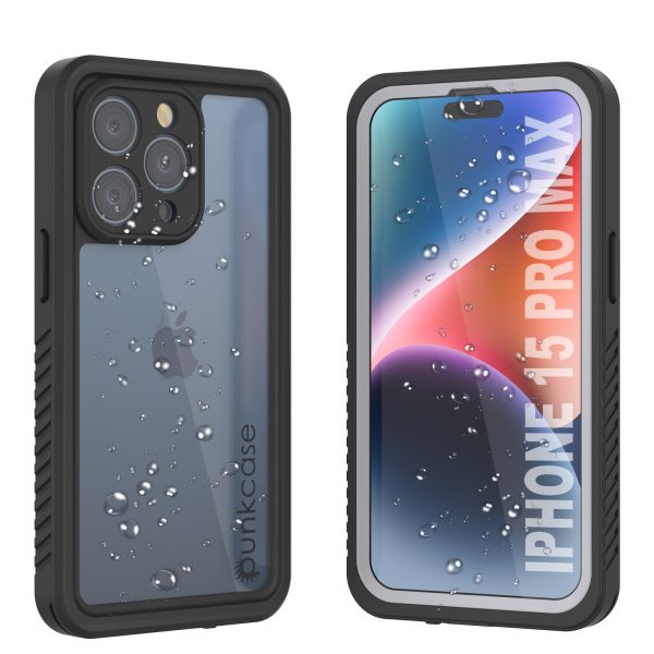 iPhone 15 Pro Max Waterproof Case, Punkcase [Extreme Series] Armor Cover W  Built In Screen Protector [White] Online Hot Sale