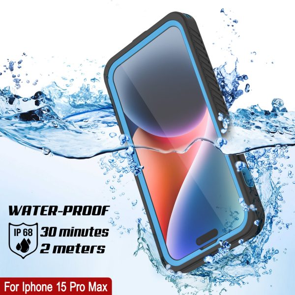 Products iPhone 15 Pro Max Waterproof Case, Punkcase [Extreme Series] Armor Cover W  Built In Screen Protector [Light Blue] Fashion - Image 2