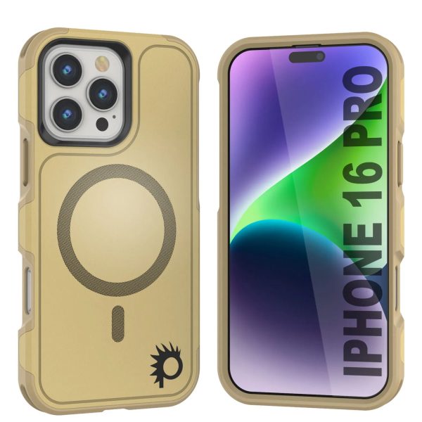 PunkCase iPhone 16 Pro Case, [Spartan 2.0 Series] Clear Rugged Heavy Duty Cover W Built in Screen Protector [yellow] Supply