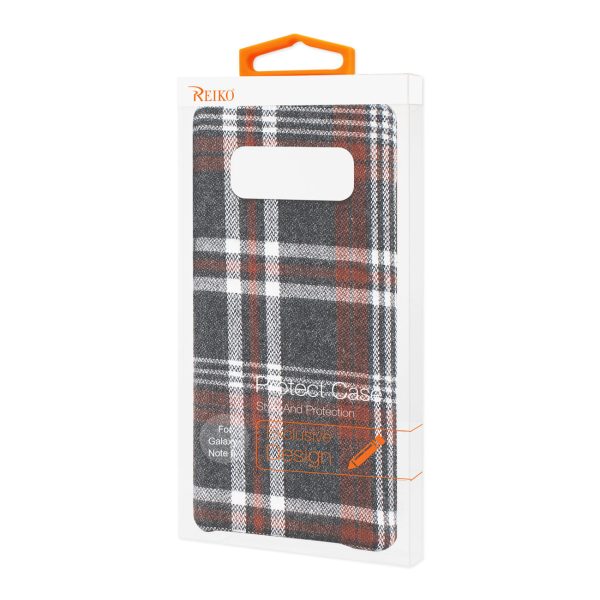 Reiko Samsung Galaxy Note 8 Checked Fabric Case in Brown | MaxStrata Online - Image 4