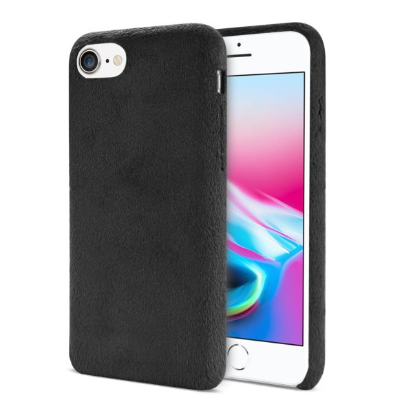 Reiko iPhone 7 8 SE2 Fuzzy Fur Soft TPU Case in Black | MaxStrata on Sale - Image 2